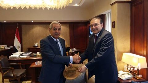 Ambassador Armen Melkonian met with the Minister of Trade and Industry of Arab Republic of Egypt Tarek Qabil